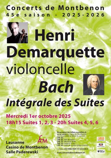 Affiche du concert Suites de Bach