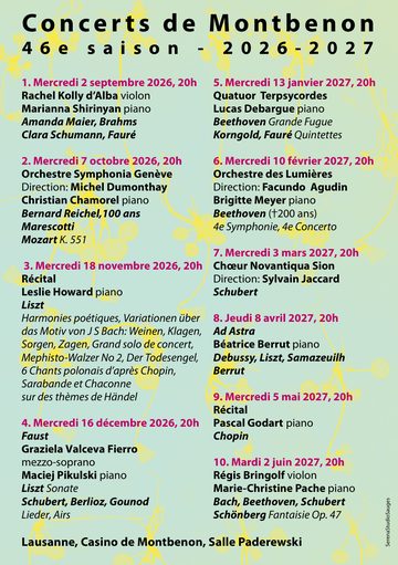 Programme de la saison
